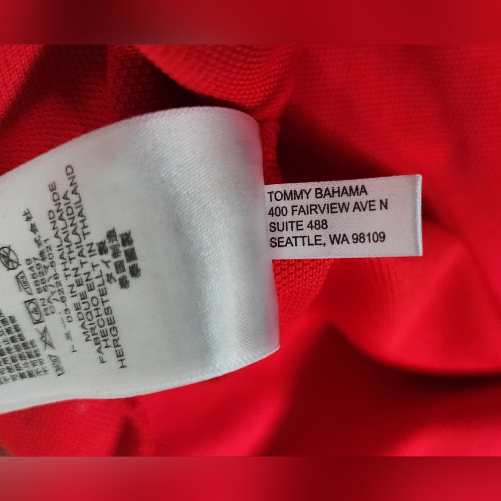 Tommy Bahama Medium Red Supima Cotton Polo Island Zone Shirt Quiet Luxury - Picture 6 of 11